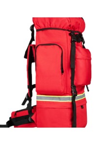 SKFAK027 Manufacturing Double Shoulder First Aid Kit Large Capacity Multi-purpose First Aid Kit Waterproof Custom Reflective Strip First Aid Kit Adjustable Up and Down Link Active Lock Hide Waist Side Bag Separate Barrier First Aid Kit Supplier front view